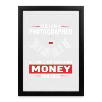 Humor Photographer - Framed poster (27 × 37 cm) - black - Front