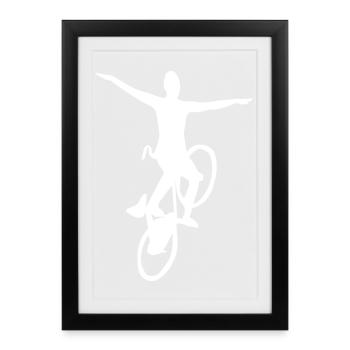 Artistic cycling, artistic cycling, indoor cycling - Framed poster (27 × 37 cm) - black - Front
