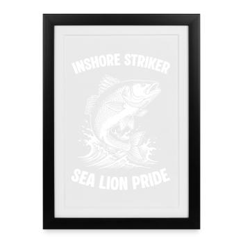 Sea Fishing Sea Bass Striker - Framed poster (27 × 37 cm) - black - Front