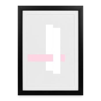White Towers with Pink Ribbon - Framed poster (27 × 37 cm) - black - Front