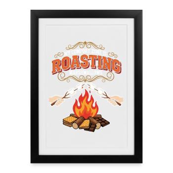 Camping Humour Comfort Zone Roasting Marshmallows - Framed poster (27 × 37 cm) - black - Front