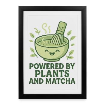 Énergie matcha provenant des centrales - Affiche encadrée (27 × 37 cm) - noir - Devant