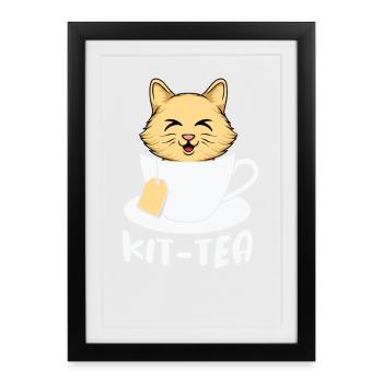 Heure du thé en kit - Affiche encadrée (27 × 37 cm) - noir - Devant