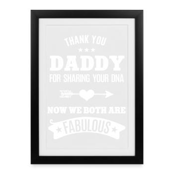 Father and Son Dad Daughter Paternity Father's Day - Framed poster (27 × 37 cm) - black - Front