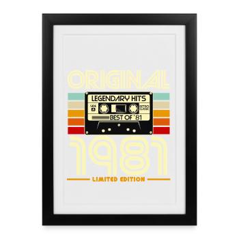 Original 1981 Cassette Limited - Framed poster (27 × 37 cm) - black - Front