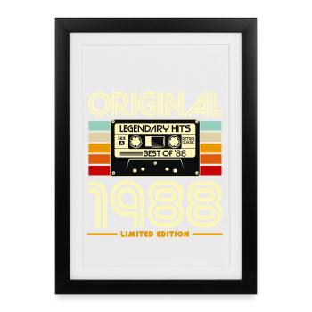 Original 1988 Limited Edition Cassette - Framed poster (27 × 37 cm) - black - Front