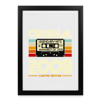 Original Cassette 2008 Legend Hits - Affiche encadrée (27 × 37 cm) - noir - Devant