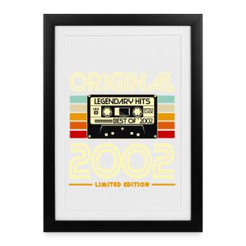 Original Retro Cassette 2002 - Framed poster (27 × 37 cm) - black - Front