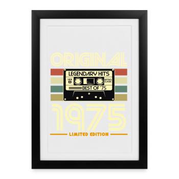 Original 1975 Retro Tape - Framed poster (27 × 37 cm) - black - Front