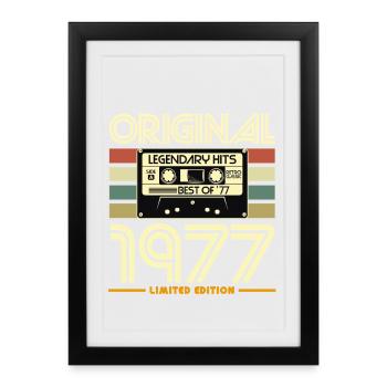 Original 1977 Limited Edition - Affiche encadrée (27 × 37 cm) - noir - Devant