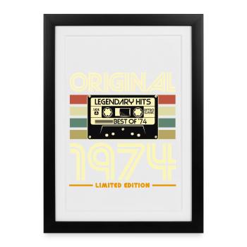 Original 1974 Limited Edition - Framed poster (27 × 37 cm) - black - Front