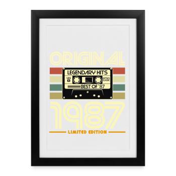 Original 1987 Limited Vintage Edition - Framed poster (27 × 37 cm) - black - Front