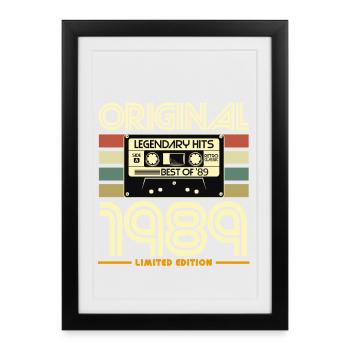 Original 1989 Cassette Nostalgia - Framed poster (27 × 37 cm) - black - Front