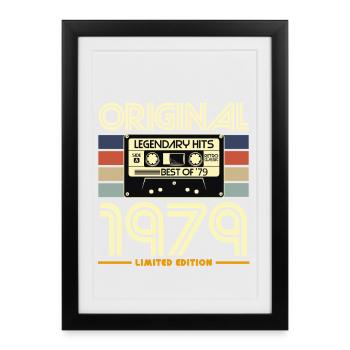Original 1979 Édition Limitée - Affiche encadrée (27 × 37 cm) - noir - Devant