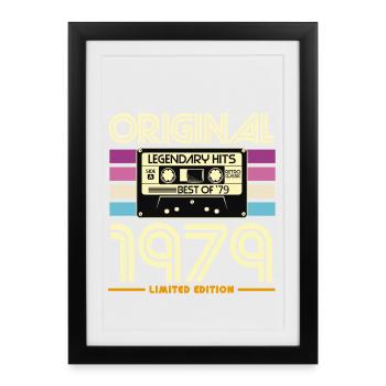 Cassette 1979 Original Hits - Framed poster (27 × 37 cm) - black - Front
