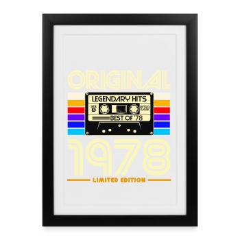 Original 1978 Cassette Retro - Framed poster (27 × 37 cm) - black - Front