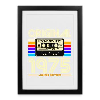 Original 1975 Retro Cassette - Framed poster (27 × 37 cm) - black - Front