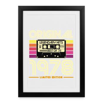 Cassette Retro 1978 Edition - Framed poster (27 × 37 cm) - black - Front