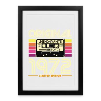 Original 1972 Cassette Retro Limited - Framed poster (27 × 37 cm) - black - Front