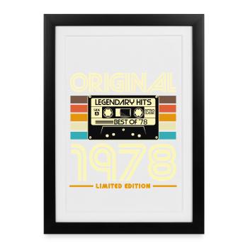 Cassette rétro 1978 édition limitée - Affiche encadrée (27 × 37 cm) - noir - Devant
