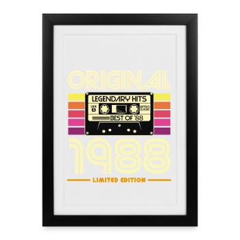 Cassette 1988 Edition Retro - Framed poster (27 × 37 cm) - black - Front