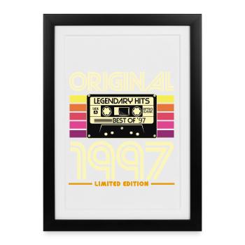 Original 1997 Limited Retro Cassette - Framed poster (27 × 37 cm) - black - Front