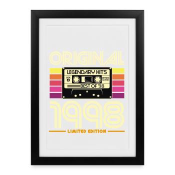 Original 1998 Cassette Vintage Edition - Framed poster (27 × 37 cm) - black - Front