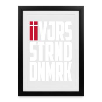 Vejers Strand, Denmark - Framed poster (27 × 37 cm) - black - Front