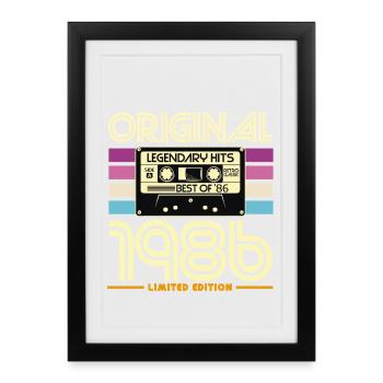 Original 1986 Cassette Retro Limited - Framed poster (27 × 37 cm) - black - Front