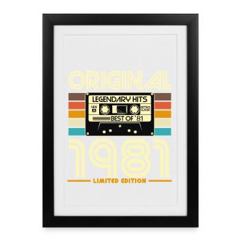 Original 1981 Limited Edition - Framed poster (27 × 37 cm) - black - Front