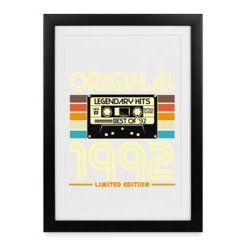 Original 1992 Retro Edition Cassette - Framed poster (27 × 37 cm) - black - Front