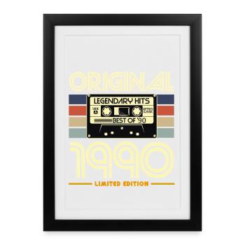 Original 1990 Heritage Cassette - Framed poster (27 × 37 cm) - black - Front