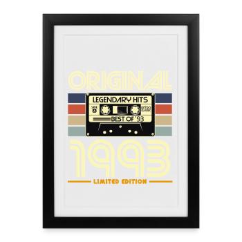 Original 1993 Retro Hits - Framed poster (27 × 37 cm) - black - Front