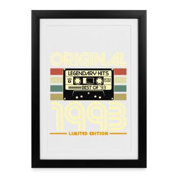 1993 Retro Hits Limited Edition - Framed poster (27 × 37 cm) - black - Front