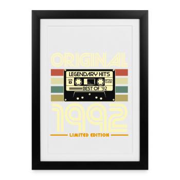 Original 1992 Cassette Limited - Framed poster (27 × 37 cm) - black - Front