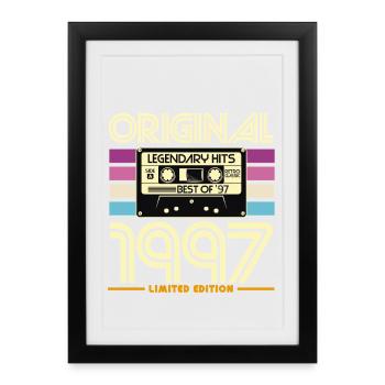 Original 1997 Cassette Retro - Framed poster (27 × 37 cm) - black - Front