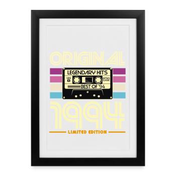 Original 1994 Cassette Retro Edition - Framed poster (27 × 37 cm) - black - Front