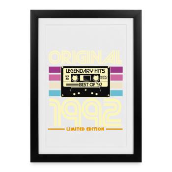 Original 1992 Edition Limitée Hits - Affiche encadrée (27 × 37 cm) - noir - Devant