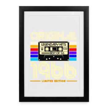 Original 1966 Limited Edition - Affiche encadrée (27 × 37 cm) - noir - Devant