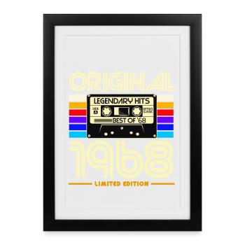 Original 1968 Hits Édition Limitée - Affiche encadrée (27 × 37 cm) - noir - Devant