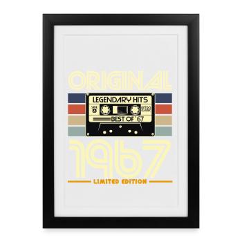 Original 1967 Cassette Retro Edition - Affiche encadrée (27 × 37 cm) - noir - Devant