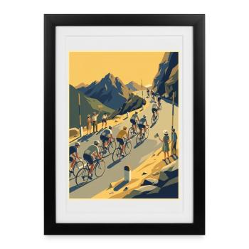 Mountain Ascent — Cycling Memory - Framed poster (27 × 37 cm) - black - Front