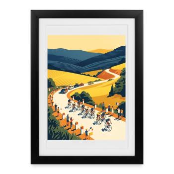 Golden Stage — Cycling Memory - Framed poster (27 × 37 cm) - black - Front