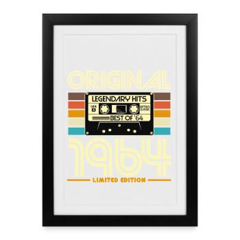 Original 1964 Retro Cassette - Framed poster (27 × 37 cm) - black - Front