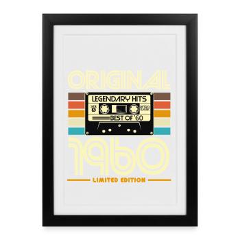 Original 1960's Vintage Cassette - Framed poster (27 × 37 cm) - black - Front