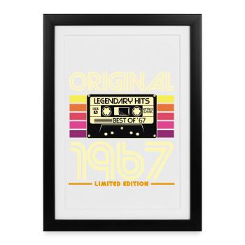Original 1967 Limited Edition - Affiche encadrée (27 × 37 cm) - noir - Devant