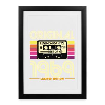 Original 1969 Limited Edition Retro - Framed poster (27 × 37 cm) - black - Front