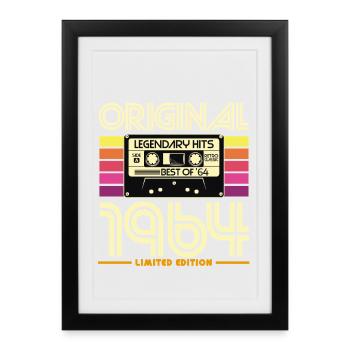 Original 1964 Hits Rétro - Affiche encadrée (27 × 37 cm) - noir - Devant