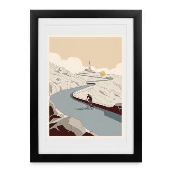 The Climb — Cycling Memory - Framed poster (27 × 37 cm) - black - Front