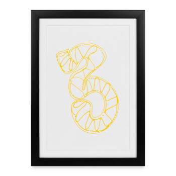 T-shirt with a 3 on it - Framed poster (27 × 37 cm) - black - Front